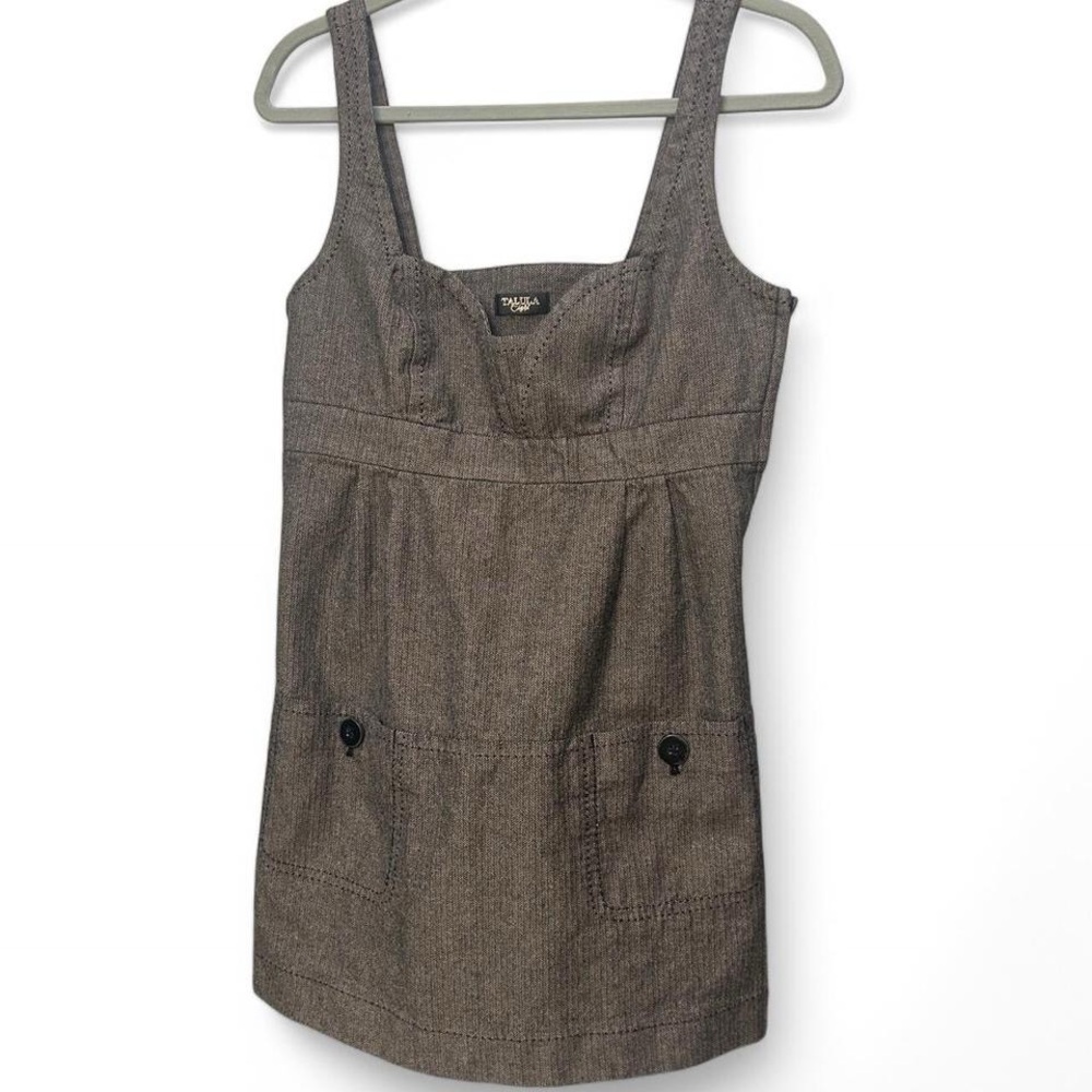 Aritzia Talula Bustier Dress Herringbone Pattern Brown/Grey Size 8